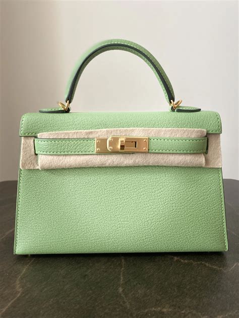 hermes mini kelly vert criquet|hermes bag colors.